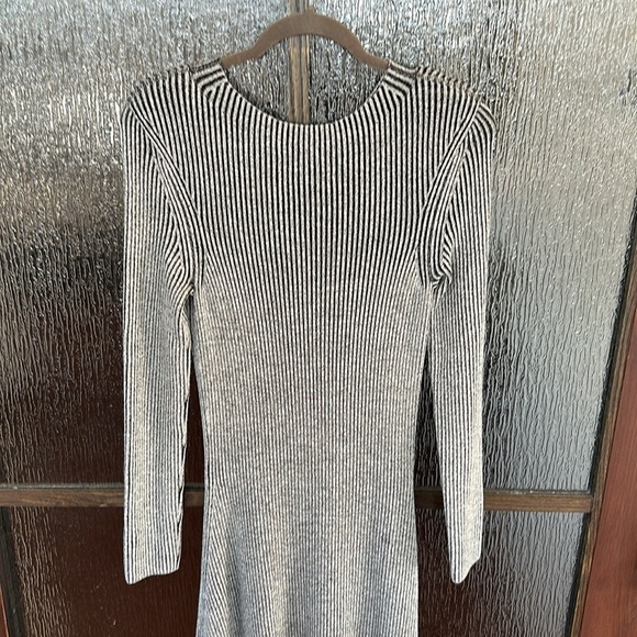 Mara Hoffman Jasmine Gray Ribbed Mock Neck Long Sleeve Dress size XL - Picture 8 of 11
